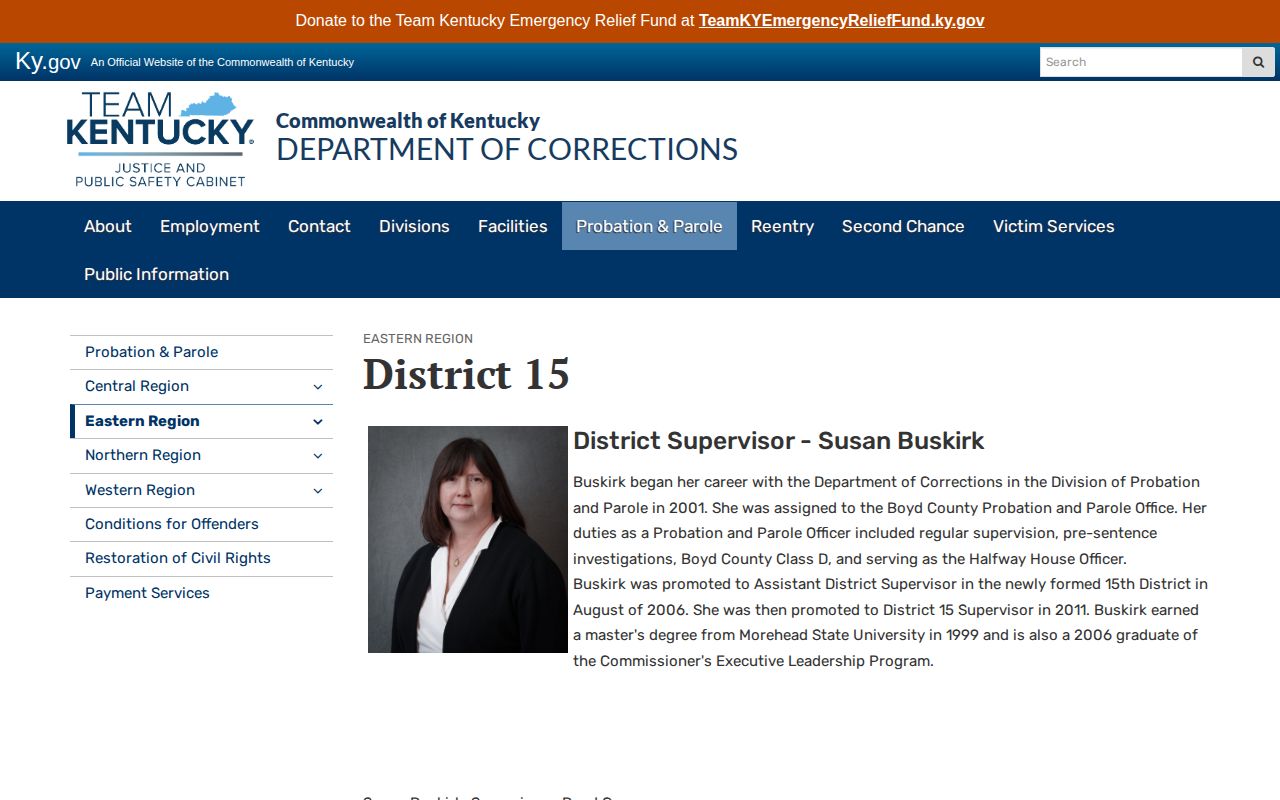 Morgan County post-release supervision District 15 contacts